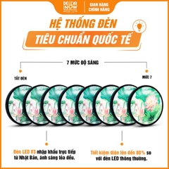 Tranh Hoẳng Pháp Tròn Hoa Sen Hồng Mềm Mại DecorNow HD861