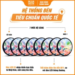 Tranh Hoằng Pháp Tròn Vườn Hoa Sen Minh Triết Từ Bi DecorNow HD902