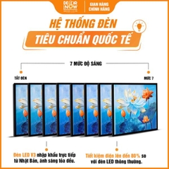 Tranh Hoằng Pháp Vuông Sen Đào Quý Phái DecorNow HD885