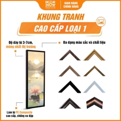 Tranh Hoằng Pháp Đối Hồ Sen Hồng DecorNow HD849