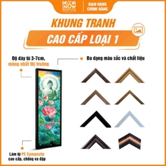 Tranh Hoằng Pháp Đối Phật A Di Đà Hoa Sen Hồng DecorNow HD874