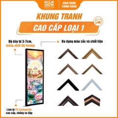 Tranh Hoằng Pháp Đối Phật Di Lặc Hoa Sen Pha Lê DecorNow HD905