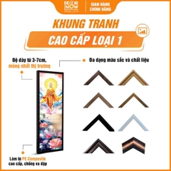 Tranh Hoằng Pháp Đối Phật Thích Ca Mâu Ni Đi Trên Đài Sen DecorNow HD901
