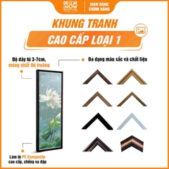 Tranh Hoằng Pháp Đối Hoa Sen Trắng Tinh Khôi DecorNow HD846