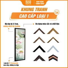 Tranh Hoằng Pháp Đối Sen Xanh Ngọc Bích DecorNow HD82