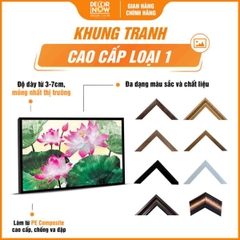 Tranh Hoằng Pháp Ngang Sen Hồng Mềm Mại DecorNow HD863