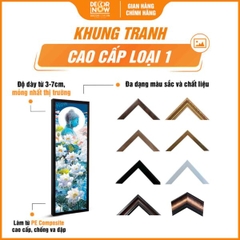 Tranh Hoằng Pháp Đối Phật Thích Ca Mâu Ni Hoa Sen Trắng DecorNow HD897