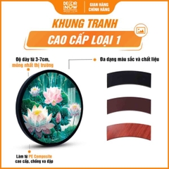 Tranh Hoằng Pháp Tròn Hoa Sen Hồng Tinh Khiết An Yên DecorNow HD900