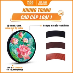Tranh Hoằng Pháp Tròn Hoa Sen Hồng Tỉnh Thức Giác Ngộ DecorNow HD875