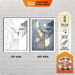 Tranh Bật Đèn, Tranh Quang Chiếu Góc Phố Nhỏ Itaewon DECORNOW DCN-QC1