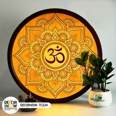 Tranh Trúc Chỉ In, Đèn Hào Quang Om Mani Padme Hum DECORNOW DCN-TC226