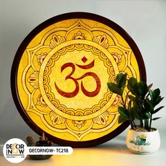 Tranh Trúc Chỉ In, Đèn Hào Quang Om Mani Padme Hum DECORNOW DCN-TC226
