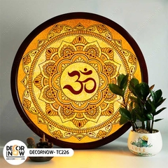 Tranh Trúc Chỉ In, Đèn Hào Quang Om Mani Padme Hum DECORNOW DCN-TC226