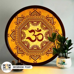 Tranh Trúc Chỉ In, Đèn Hào Quang Om Mani Padme Hum DECORNOW DCN-TC226