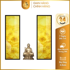 Tranh Trúc Chỉ Bộ Đối In Hoa Sen DECORNOW DCN-TC176