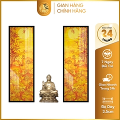 Tranh Trúc Chỉ Bộ Đối In Hoa Sen DECORNOW DCN-TC176