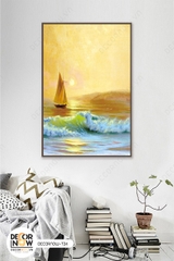 Tranh Treo Tường Canvas Đại Dương Thuyền Buồm  - DECORNOW T24