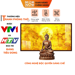 Tranh Trúc Chỉ Ngang In Chữ Thư Pháp DECORNOW DCN-TC104