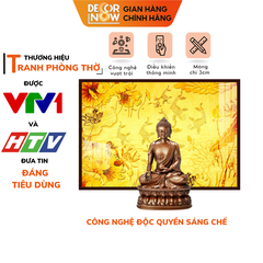 Tranh Trúc Chỉ Ngang In Hoa Sen DECORNOW DCN-TC117