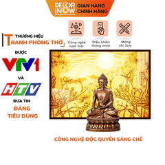 Tranh Trúc Chỉ Ngang In Hoa Sen DECORNOW DCN-TC124