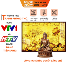 Tranh Trúc Chỉ Ngang In Hoa Sen DECORNOW DCN-TC127