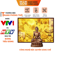Tranh Trúc Chỉ Ngang In Hoa Sen + Chim Hạt DECORNOW DCN-TC130