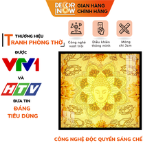 Tranh Trúc Chỉ Vuông In Phật DECORNOW DCN-TC134