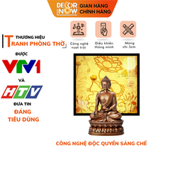 Tranh Trúc Chỉ Vuông In Hoa Sen DECORNOW DCN-TC135