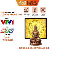 Tranh Trúc Chỉ Vuông In Hoa Sen DECORNOW DCN-TC146