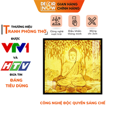 Tranh Trúc Chỉ Vuông In Phật DECORNOW DCN-TC148