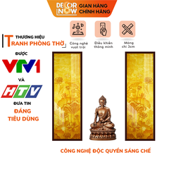 Tranh Trúc Chỉ Bộ Đối In Hoa Sen DECORNOW DCN-TC157