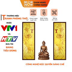 Tranh Trúc Chỉ Bộ Đối In Hoa Sen DECORNOW DCN-TC159