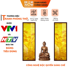 Tranh Trúc Chỉ Bộ Đối In Hoa Sen DECORNOW DCN-TC164