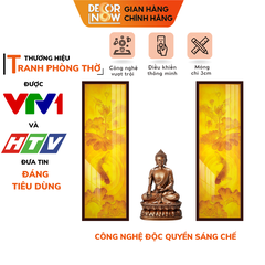 Tranh Trúc Chỉ Bộ Đối In Hoa Sen DECORNOW DCN-TC179