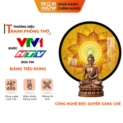 Tranh Trúc Chỉ In, Đèn Hào Quang Mandala DECORNOW DCN-TC20