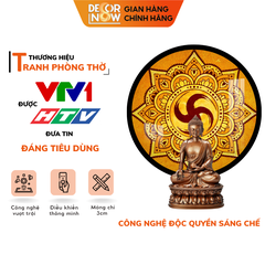 Tranh Trúc Chỉ In, Đèn Hào Quang Mandala DECORNOW DCN-TC222