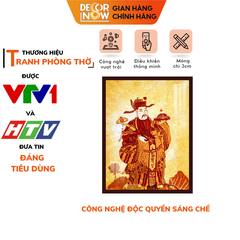 Tranh Trúc Chỉ Đứng In Thần + Quan Công DECORNOW DCN-TC234