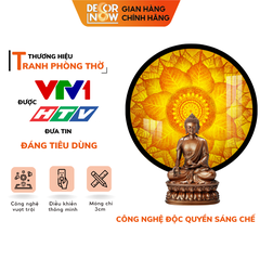 Tranh Trúc Chỉ In, Đèn Hào Quang Mandala DECORNOW DCN-TC268