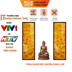 Tranh Trúc Chỉ Bộ Đối In Hoa Sen DECORNOW DCN-TC271