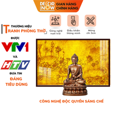 Tranh Trúc Chỉ Ngang In Hoa Sen DECORNOW DCN-TC273