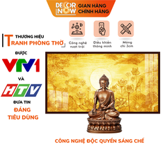 Tranh Trúc Chỉ Ngang In Hoa Sen DECORNOW DCN-TC277