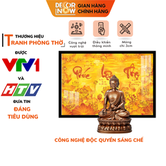 Tranh Trúc Chỉ Ngang In Chữ Thư Pháp DECORNOW DCN-TC292