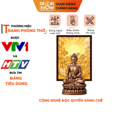 Tranh Trúc Chỉ Đứng In Hoa Sen DECORNOW DCN-TC293