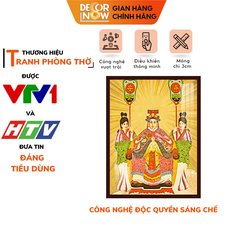 Tranh Trúc Chỉ Đứng In Thần + Quan Công DECORNOW DCN-TC296