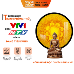 Tranh Trúc Chỉ In, Đèn Hào Quang Mandala DECORNOW DCN-TC30