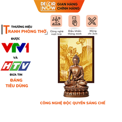 Tranh Trúc Chỉ Đứng In Hoa Sen DECORNOW DCN-TC323