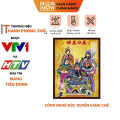 Tranh Trúc Chỉ Đứng In Thần + Quan Công DECORNOW DCN-TC332