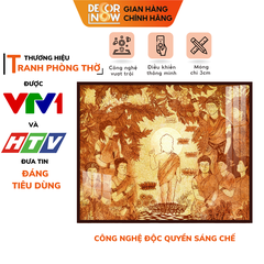 Tranh Trúc Chỉ Ngang In Phật DECORNOW DCN-TC375