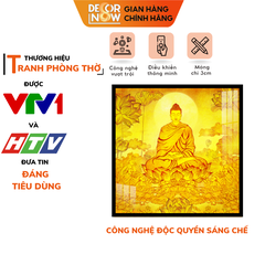 Tranh Trúc Chỉ Vuông In Phật DECORNOW DCN-TC378