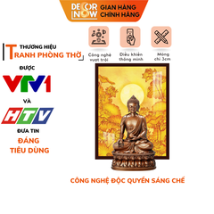 Tranh Trúc Chỉ Đứng In Hoa Sen DECORNOW DCN-TC419